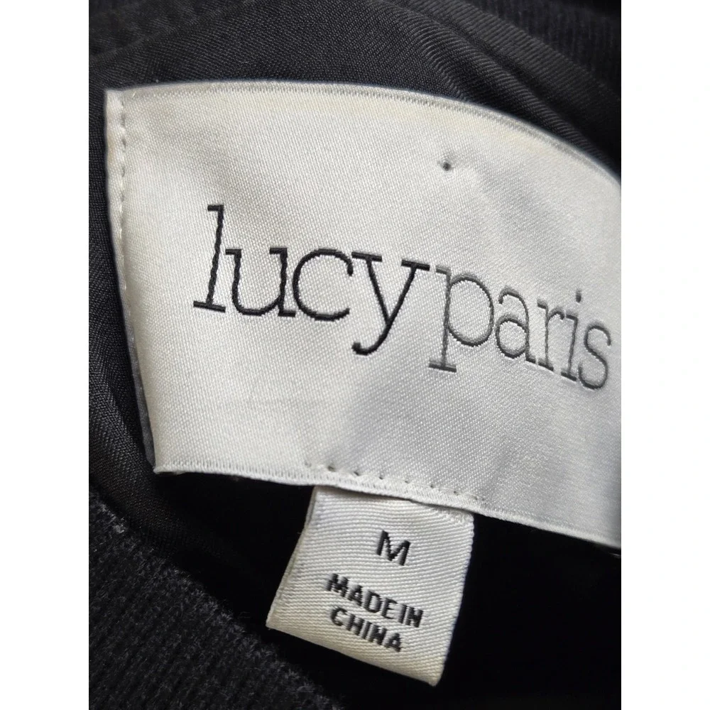 Women's Lucy Paris Size Medium Velvet Floral Embroidered Bomber Jacket‎ Boho